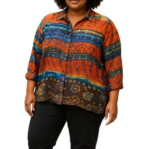 Luxe Noir By Lucerne Labidou Shirt Size 2X